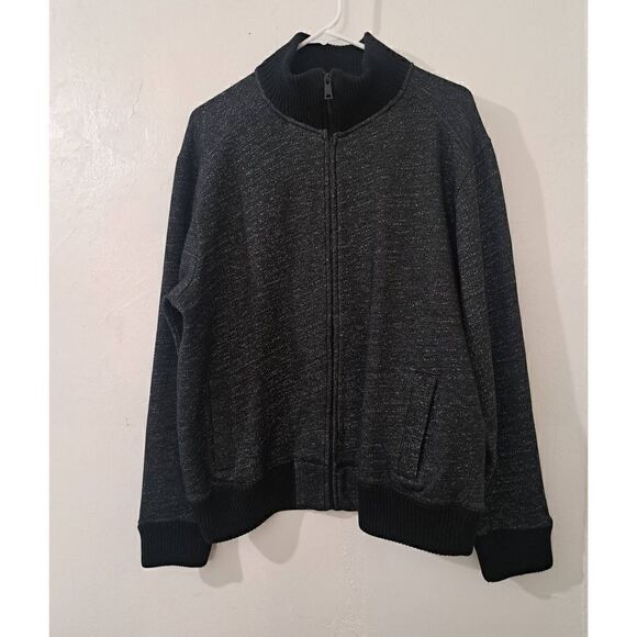 Bonobos mens large full zip fleece lined sweater dark heathered gray - Picture 3 of 7